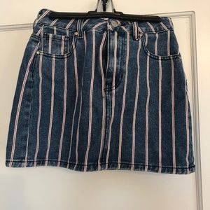 Pacsun Striped Jean skirt